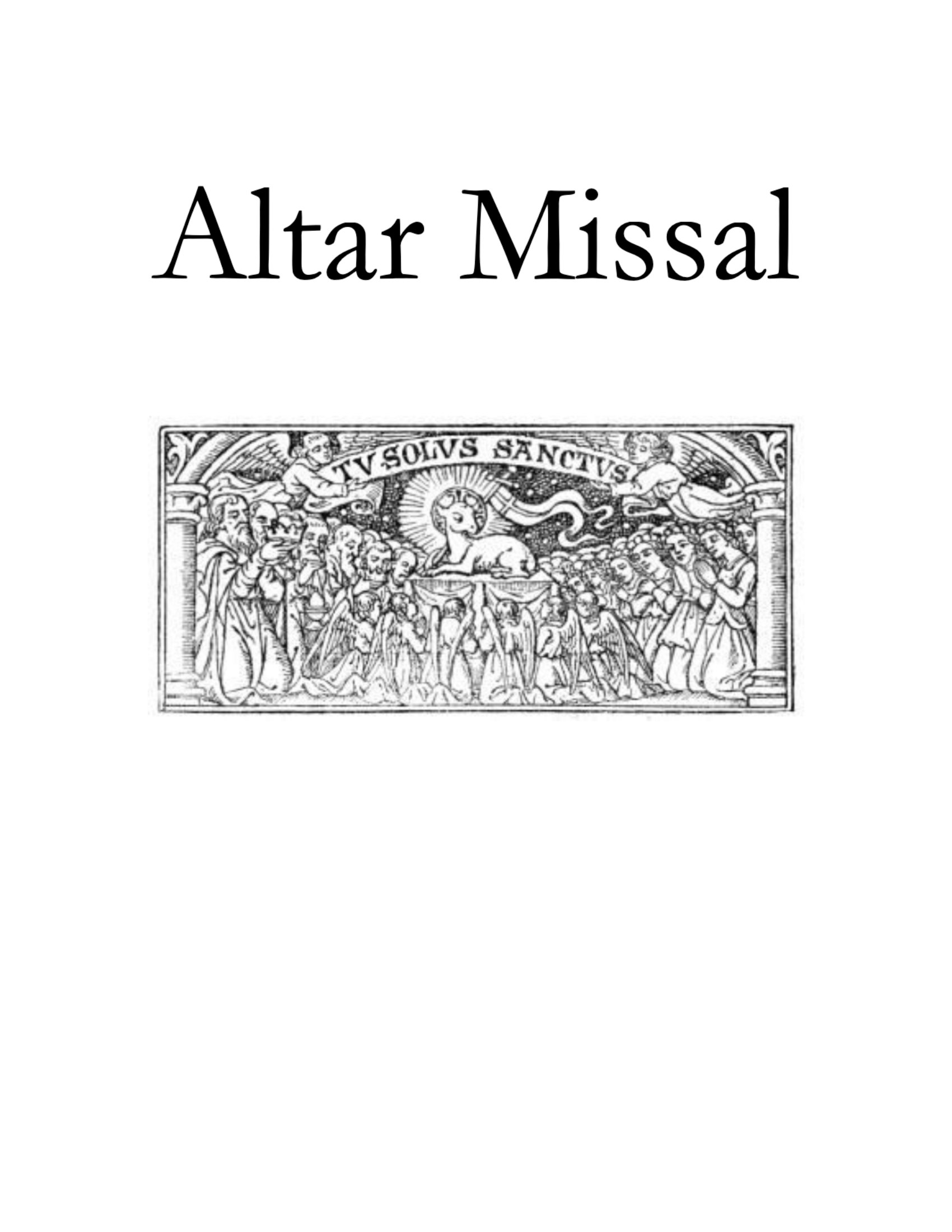 Altar Missal